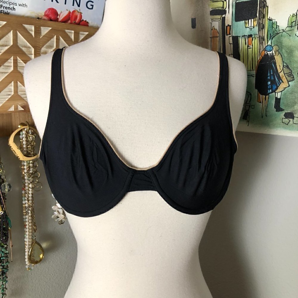 Calvin Klein Underwire Bra Women's size 34B Black Full Cup Unlined